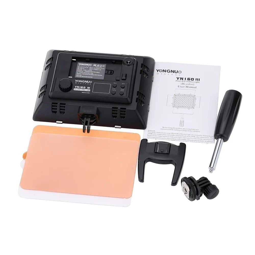 Video light lamp LED YN160 III 12W Light 192pcs color 3200-5500K