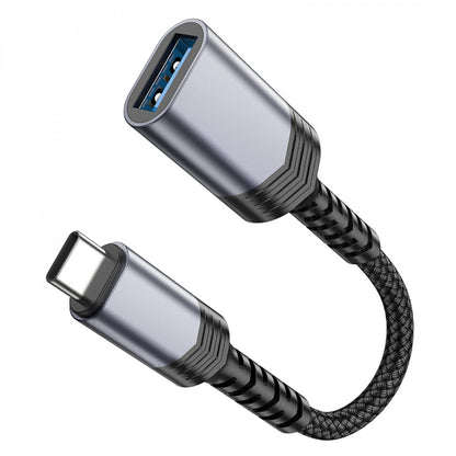 Adapter OTG USB C To USB Hoco UA24 – Metal Gray