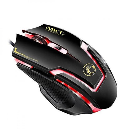 Computer mouse wired gaming with backlight iMICE A9 black