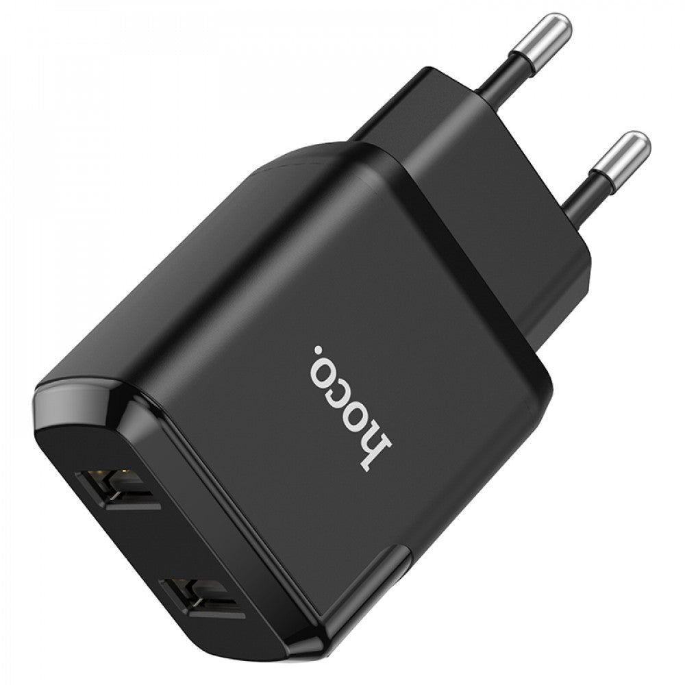 Home Charger 2.1A 2U Hoco N7 – Black