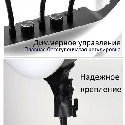Лампа Кольцевая LED RL-14 RGB Original 36cm  36w  | 192 Lights | Remote I 3m cable with plug  I 3 holder I carry bag