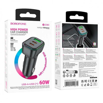 Car Charger 60W 1U 2C Borofone BZ28C