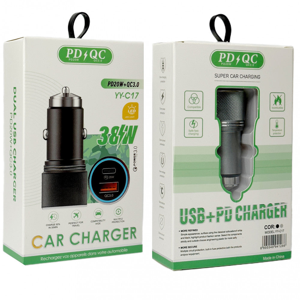 Автомобильное зарядное устройство Car Charger 20W PD QC3.0 YY-C17