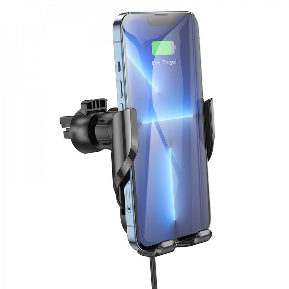 Car Holder – Hoco CA202 Plus Enlightener infrared induction wireless charing – black