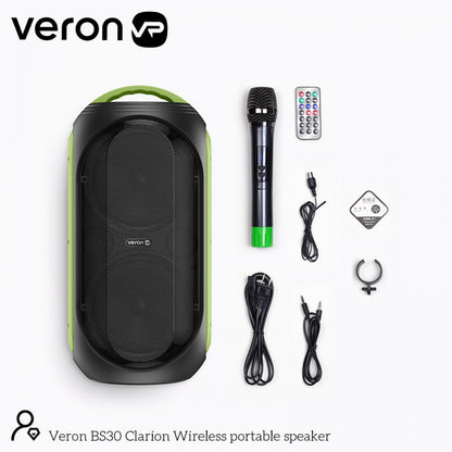 Portable speaker – Veron BS30 Clarion 30 Watt karaoke+wireless microphone+remote
