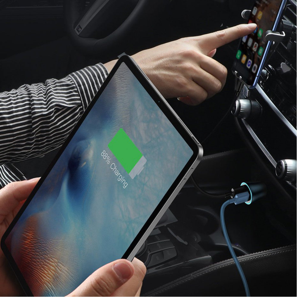 Car Charger 40W 1U 1C C to Lightning Cable (1m) Baseus (TZCCJD-03) Golden Contactor Pro Quick Charger – TZCCJD-03 Blue