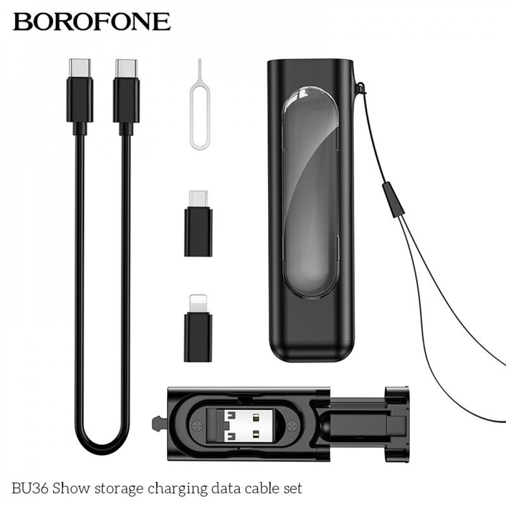 Multifunctional Charging Cable Set 60W Borofone BU36 – Black