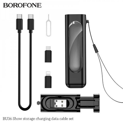 Multifunctional Charging Cable Set 60W Borofone BU36 – Black