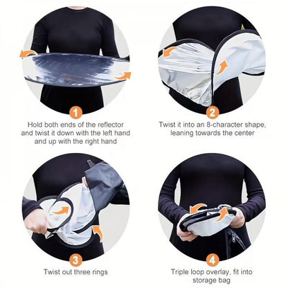 Рефлектор відбивач світла для фото відеозйомки 5в1, 80см