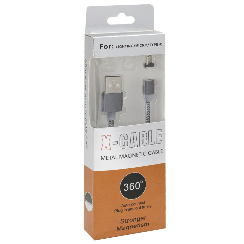 Lightning cable 2A (1m) Magnetic 360 Black