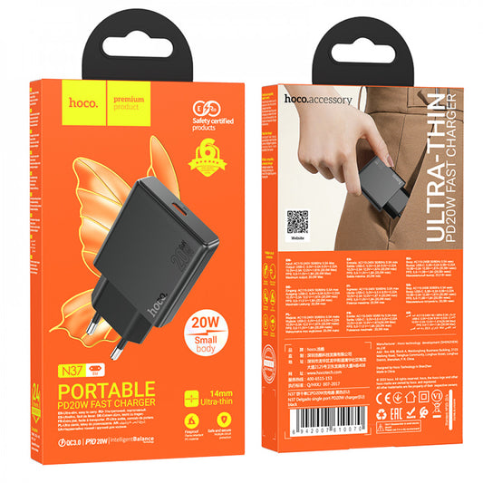 Home Charger 20W PD3.0 Hoco N37 – Black