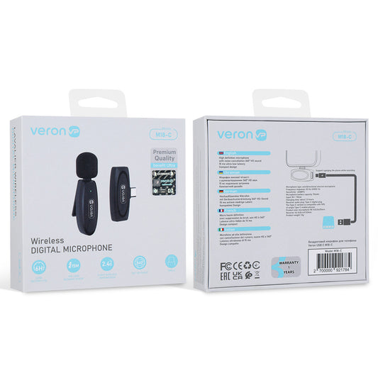 Mobile Phone Wireless Microphone USB - C Veron M18-C