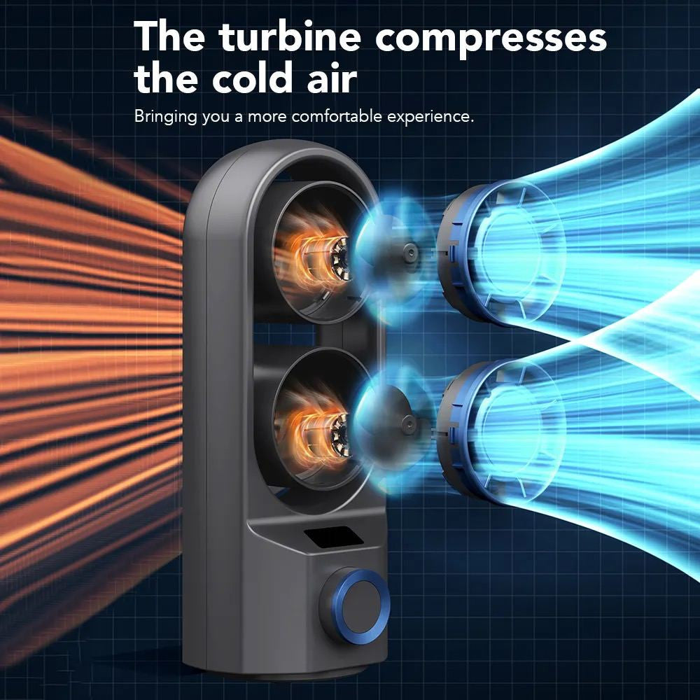 Портативный мини вентилятор WT-F84 Black - 4000 mAh