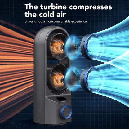 Портативный мини вентилятор WT-F84 Black - 4000 mAh