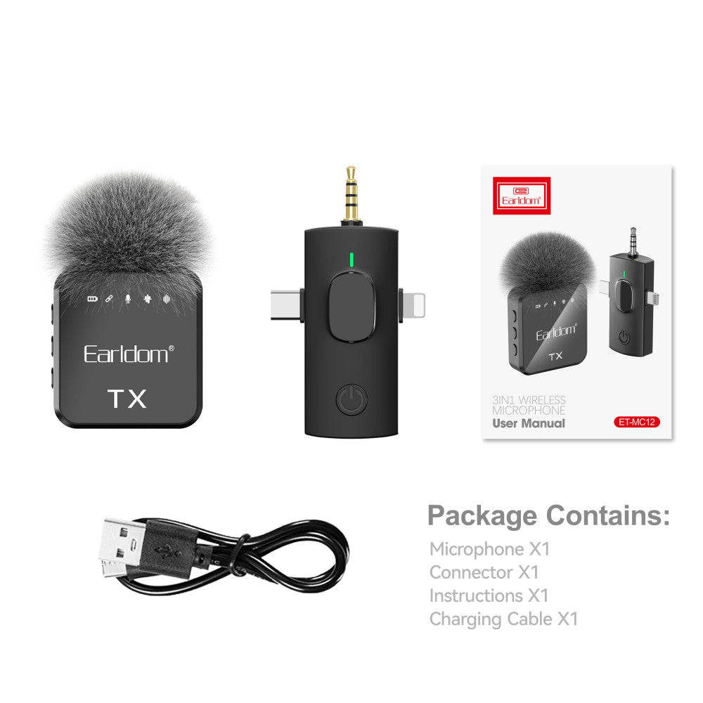 Беспроводной микрофон для телефона Earldom ET-MC12