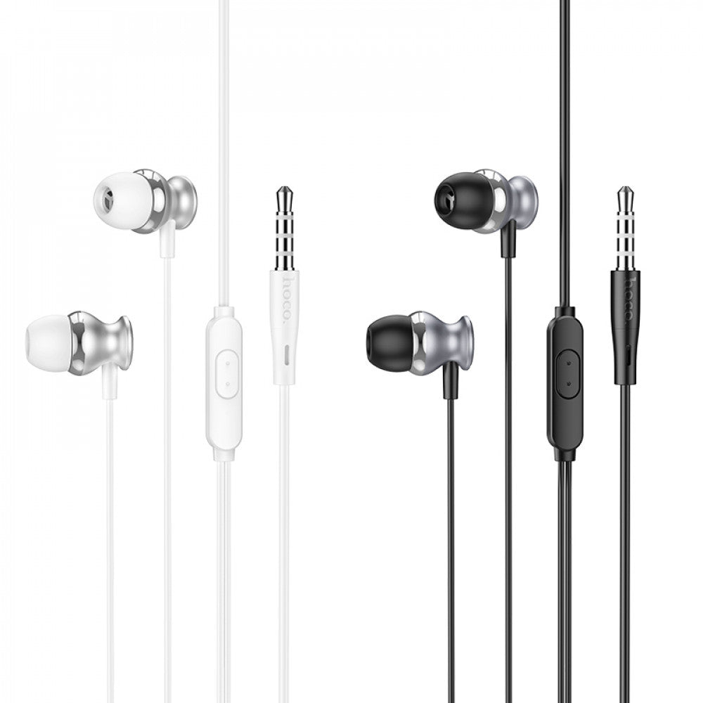 3.5mm Earphones With Mic Hoco M106 – Metal Gray