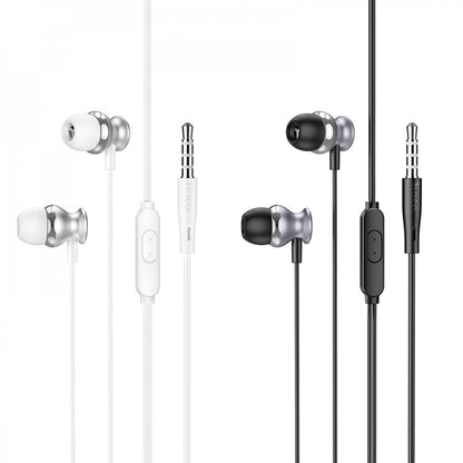 3.5mm Earphones With Mic Hoco M106 – Metal Gray