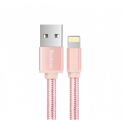 Lightning Cable 18W (1m) Yoobao YB413 — Rose Gold