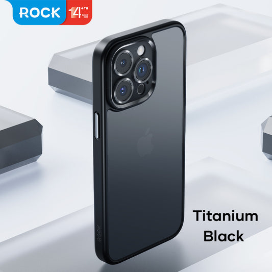 Rock Guard Touch Protection Case Anti-drop Lens Protection iPhone 15 Pro – Titanium Black