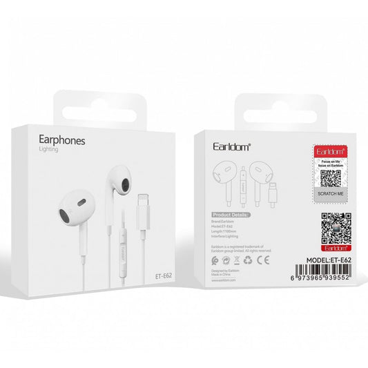 Lightning headphones with microphone – Earldom ET-E62