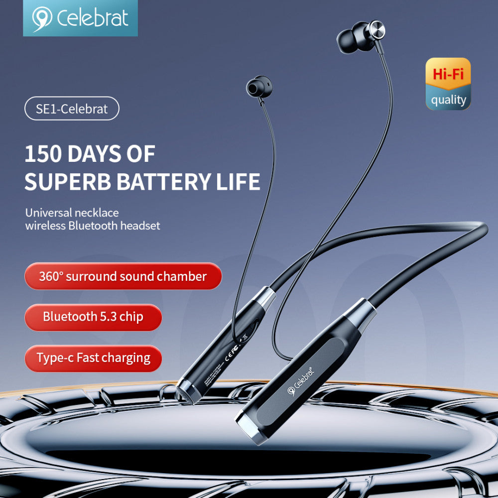 Bluetooth headphones Celebrat SE1 – Black