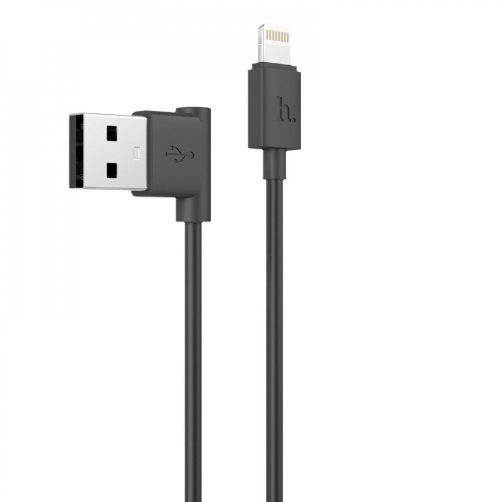 Lightning cable 2A (1.2m) Hoco UPL11 L-shape Black - Black