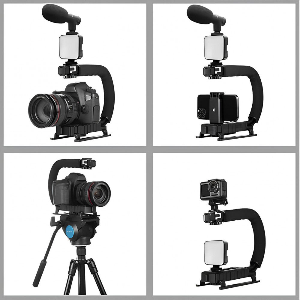 Gimbal Stabilizer Multifunctional Bluetooth Microphone &amp; LED Lamp AY-49U