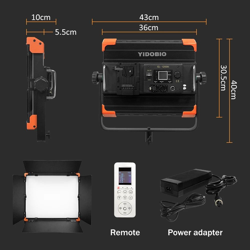 LED video light lamp Veron GL-1200C 120W 2700-7500K 30m