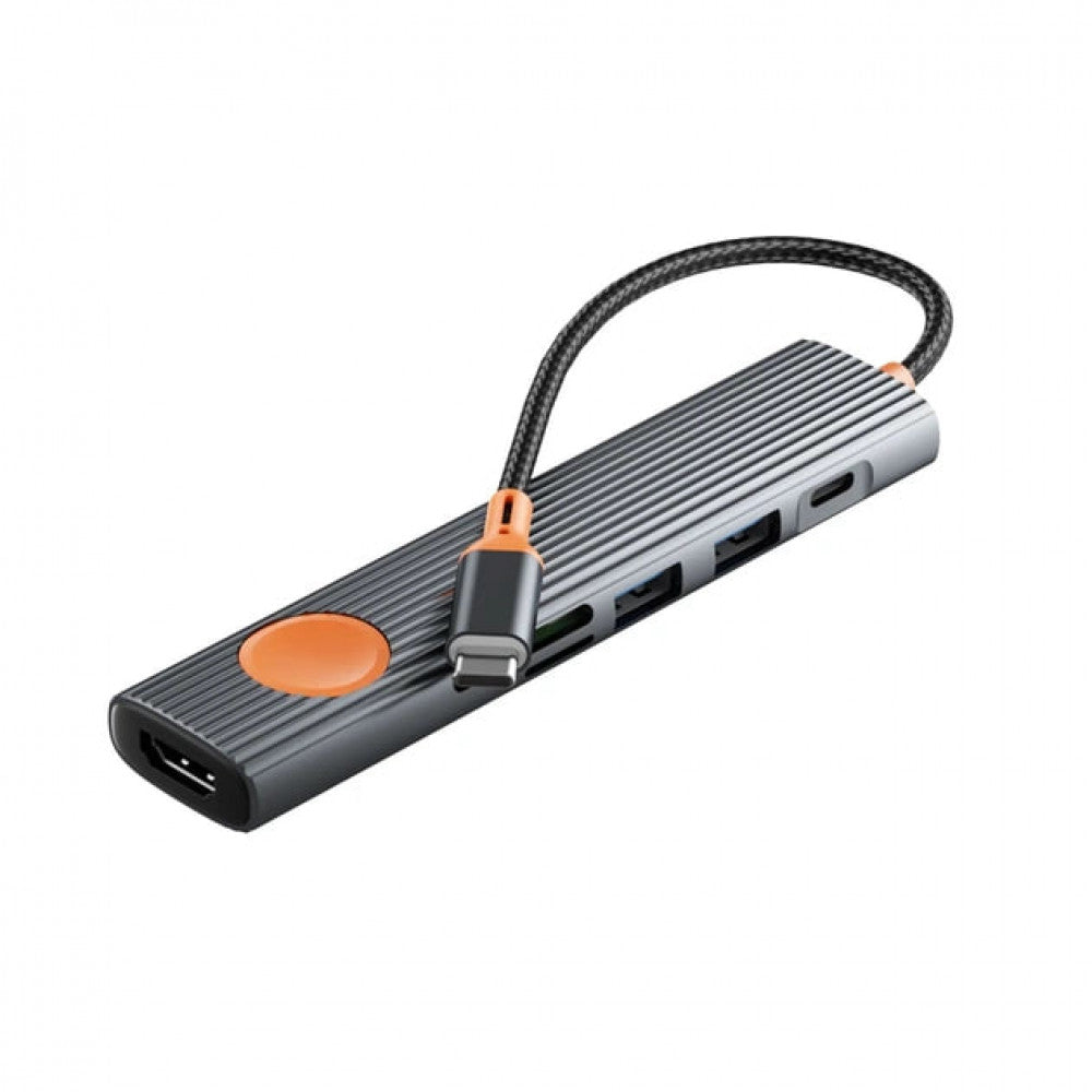 USB-концентратор WiWU Travelling Wi-HB007, USB-C, 7 портов USB.