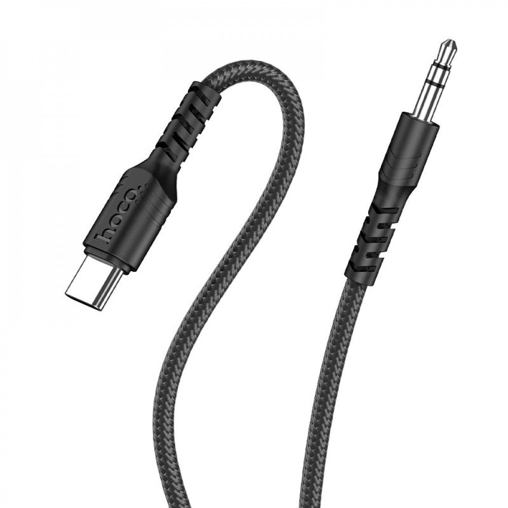 Кабель Aux to USB C (1m) — Hoco UPA17 Digital Audio Conversion — Black