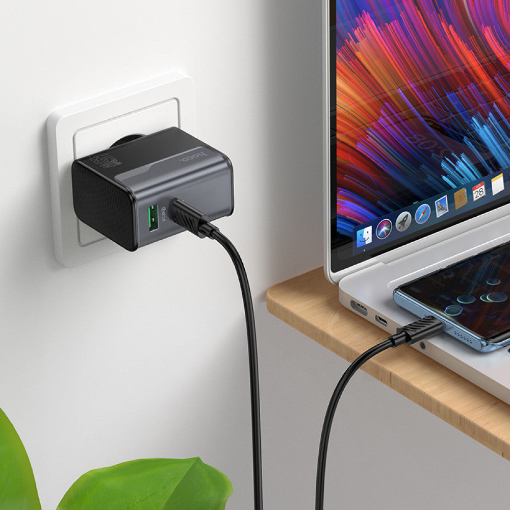 Home Charger | 45W | PD | QC3.0 — Hoco CS74A — Black
