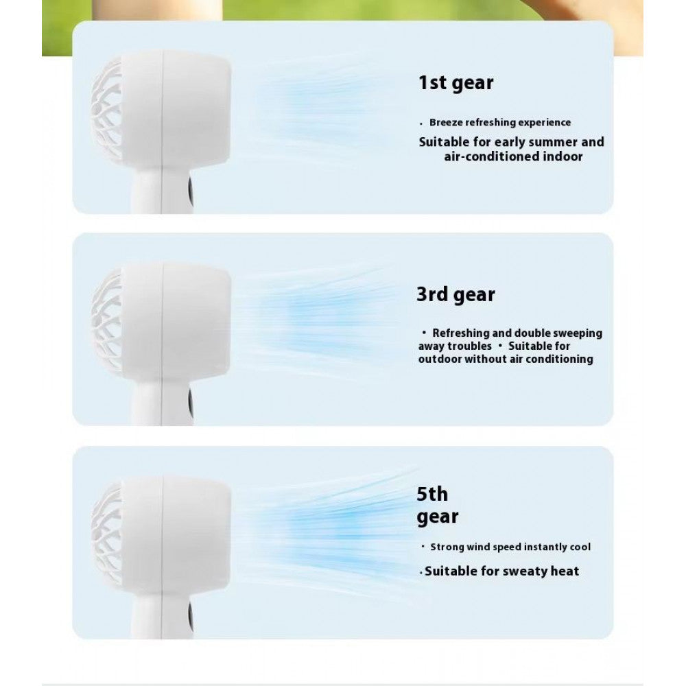 Портативный мини вентилятор WT-F08 ( L-08 ) White - 1200 mAh