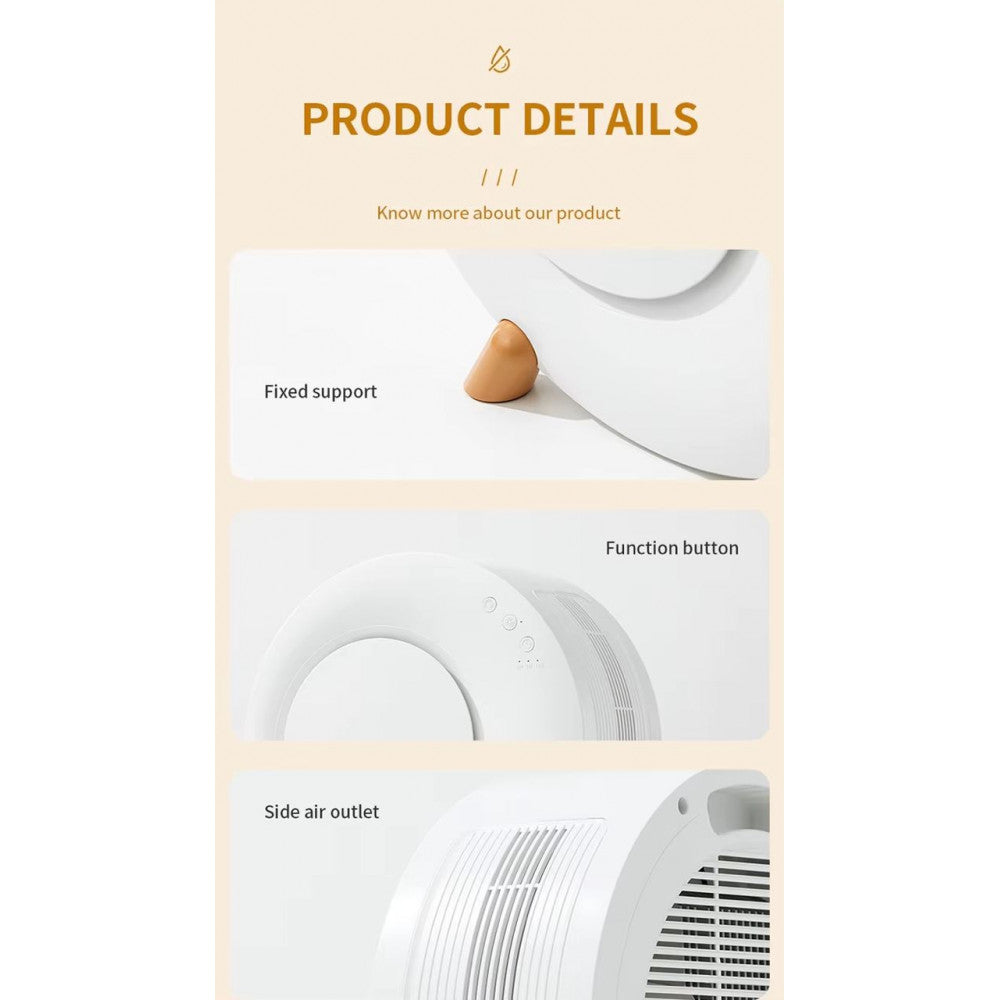 Портативный мини вентилятор WT-D8  — White