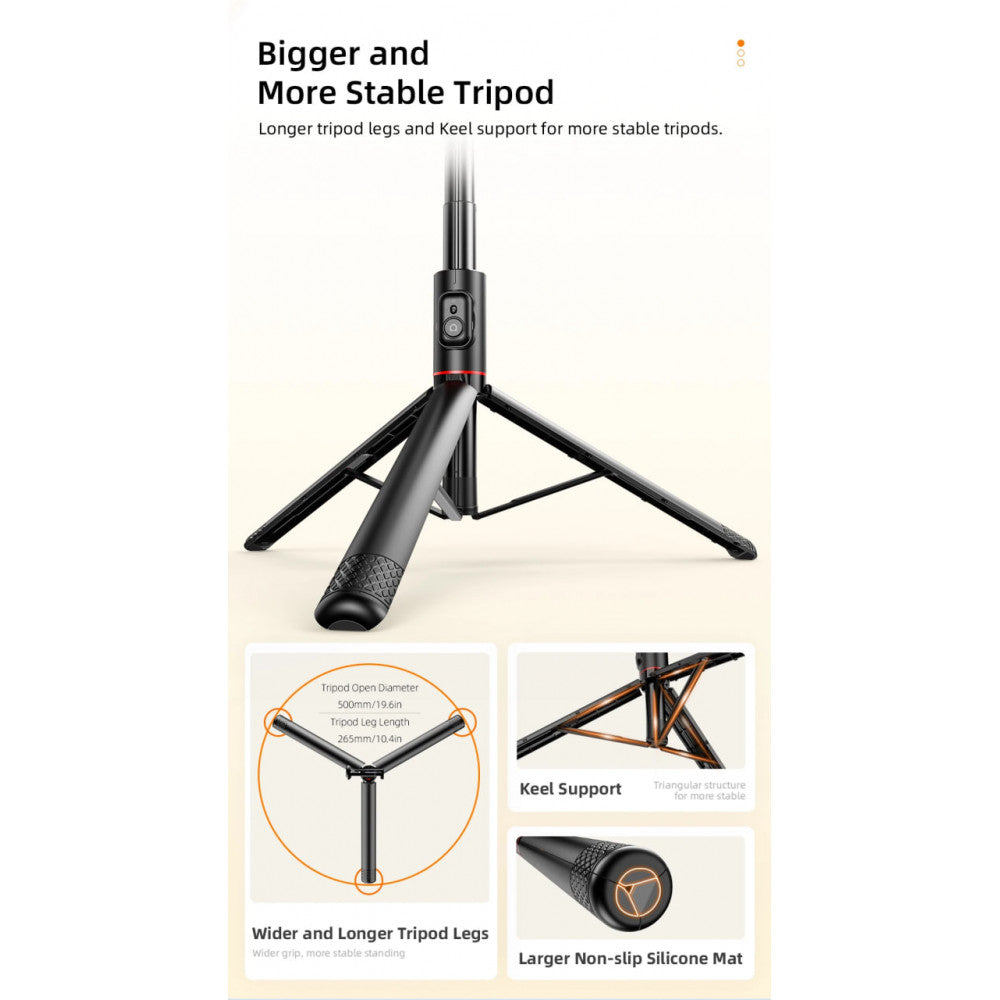 Monopod Tripod C10 | 1.83m | Button Bluetooth aluminum alloy rod