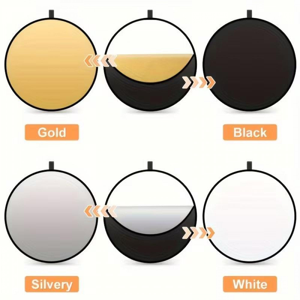 Рефлектор відбивач світла для фото відеозйомки 5в1, 80см