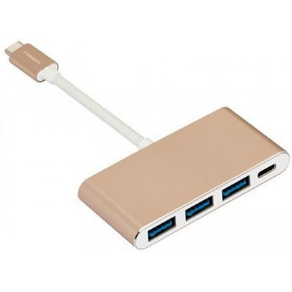 HUB USB C To 4 USB (0.1m) Momax (DHC1L) Gold