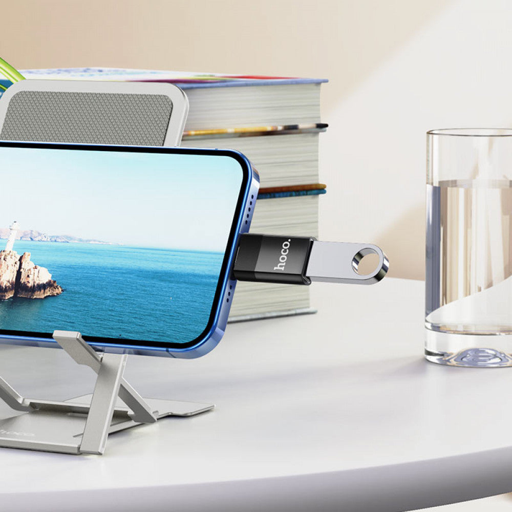 Adapter Lightning To USB 2.0 – Hoco UA17 – Black