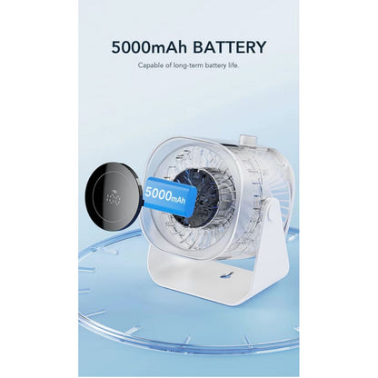 Портативный мини вентилятор WT-F87 - 5000 mAh — White