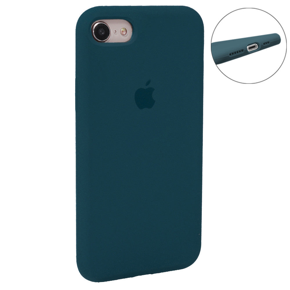 Original Silicone Case Full Size iPhone 7 ; 8 ; SE 2020 — Blue Bird Feather