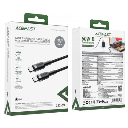 Кабель USB-C — USB-C 60 Вт (1,2 м) — Acefast C22-03