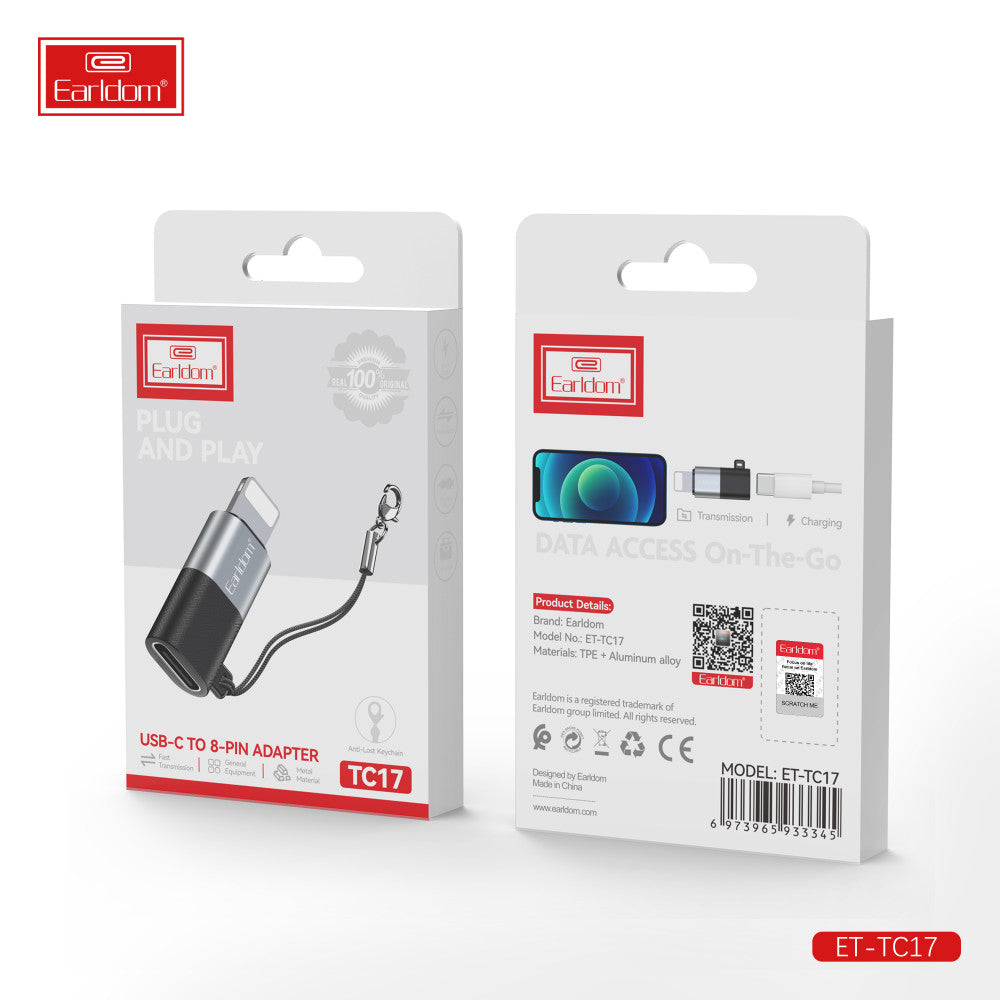 Переходник Adapter Lightning To USB C Earldom ET-TC17