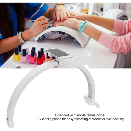M13X 20W 3200-5600K light 208pcs crescent moon shape LED nail lamp for eyelash extension eyebrow tattoo makeup