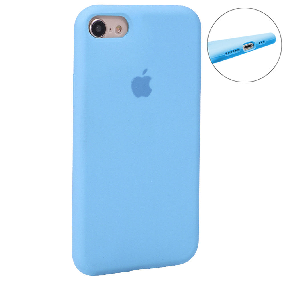 Original Silicone Case Full Size iPhone 7 ; 8 ; SE 2020 — Blue Bird Feather