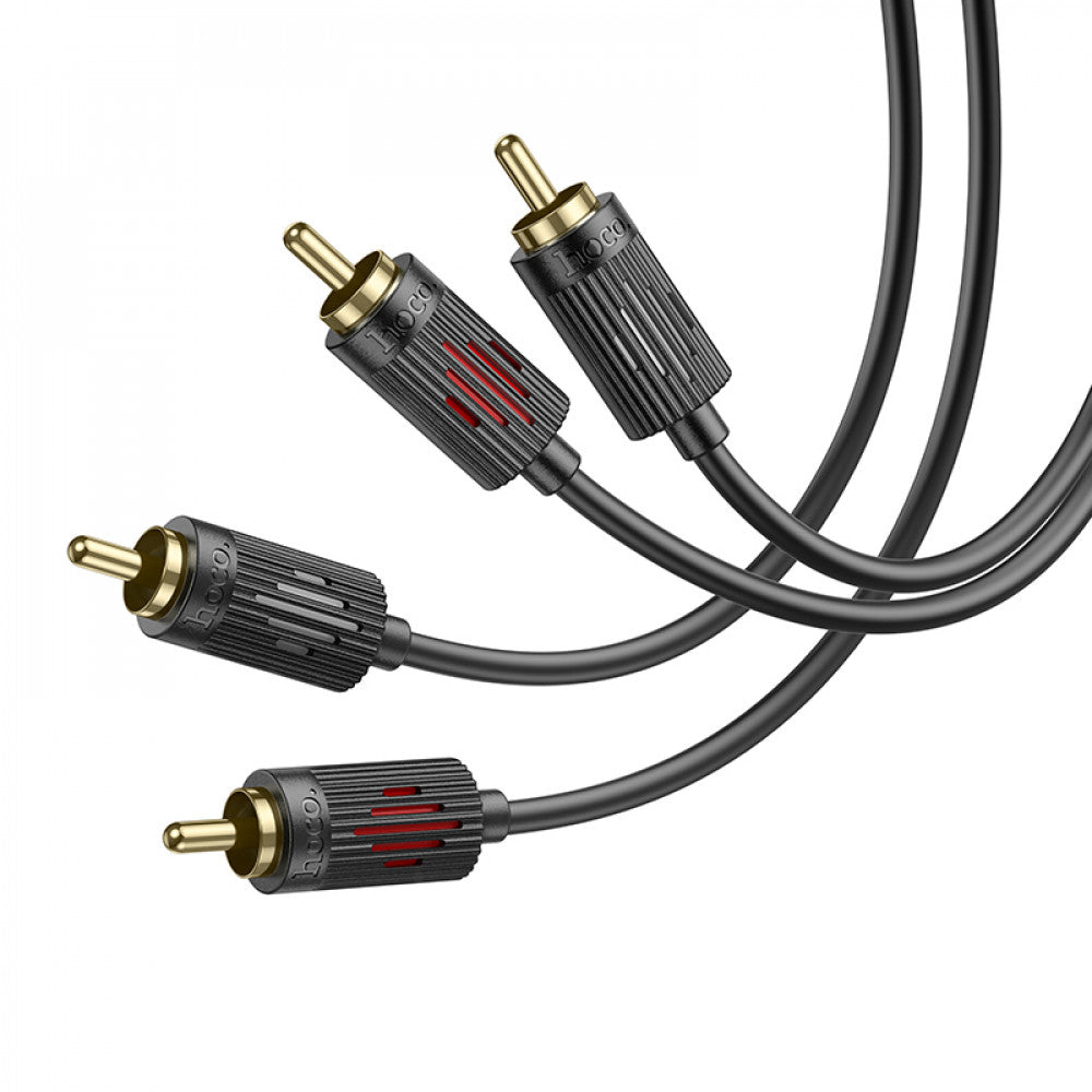 Cable 2 RCA To 2 RCA (1m) Hoco UPA29 – Black