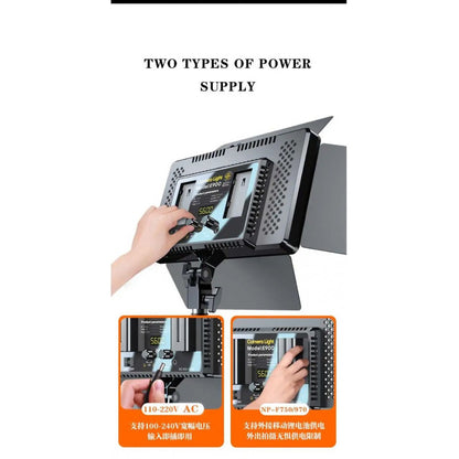 Video light lamp LED E900 with display 30x17 cm 896 Lights 3000K-6500K Remote (from the network, batteries are not included)