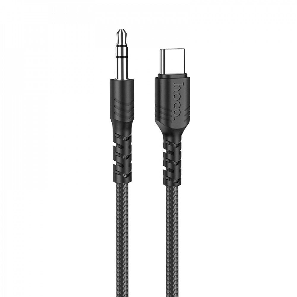 Кабель Aux to USB C (1m) — Hoco UPA17 Digital Audio Conversion — Black