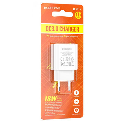 Home Charger | 18W | QC3.0 — Borofone BA72A — White