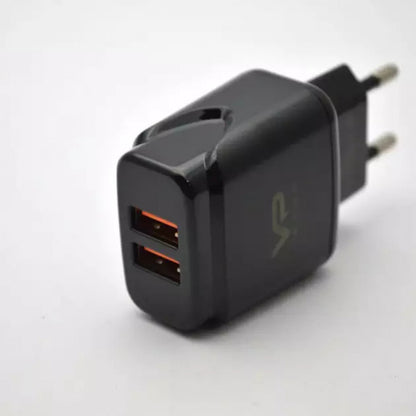 Home Charger 2.4A 2U Micro Cable (1m) Veron VR-C12M — White