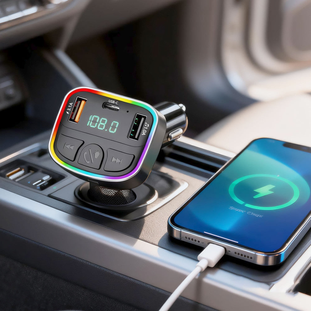 Fm Modulator MP3 | Car Charger | 3.0A | 2U | 1C — Earldom ET-M118
