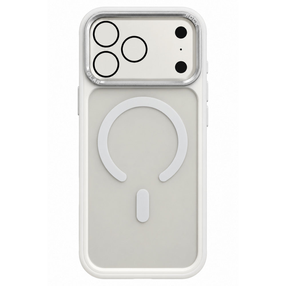 Магнитная защита чехол Rock Guard Touch (металлический Lens Frame) — iPhone 18 Pro Max — White